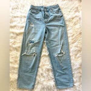 Forever 21 Premium Ripped Mom Baggy 90s Boyfriend Jeans Women 28